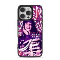 Billie Eilish graffiti portrait art iPhone 16 Pro Max Black Case