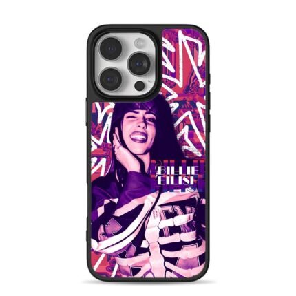 Billie Eilish graffiti portrait art iPhone 16 Pro Max Black Case
