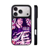 Billie Eilish graffiti portrait art iPhone 17 Pro Max Black Case