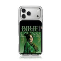 Billie Eilish green art poster iPhone 17 Pro Max Electroplated Silver Case1