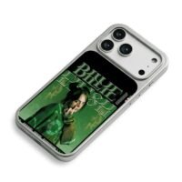 Billie Eilish green art poster iPhone 17 Pro Max Electroplated Silver Case2
