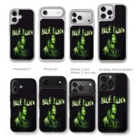 Billie Eilish green neon portrait Chris Brown Phone Case Black Electroplated Silver For Iphone 11 To 17