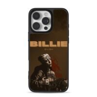 Billie Eilish halftone print iPhone 16 Pro Max Black Case