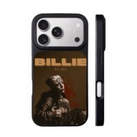 Billie Eilish halftone print iPhone 17 Pro Max Black Case