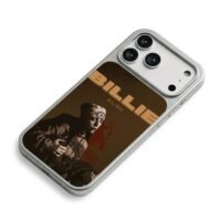 Billie Eilish halftone print iPhone 17 Pro Max Electroplated Silver Case2