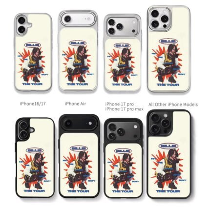 Billie Eilish HMHaS Tour Print Chris Brown Phone Case Black Electroplated Silver For Iphone 11 To 17