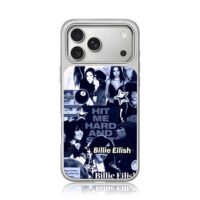 Billie Eilish Lana Rey collage iPhone 17 Pro Max Electroplated Silver Case1