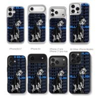 Billie Eilish mic repeat name Chris Brown Phone Case Black Electroplated Silver For Iphone 11 To 17