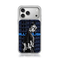 Billie Eilish mic repeat name iPhone 17 Pro Max Electroplated Silver Case1