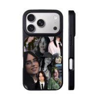 Billie Eilish multiple photo collage iPhone 17 Pro Max Black Case