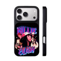 Billie Eilish neon pic collage iPhone 17 Pro Max Black Case