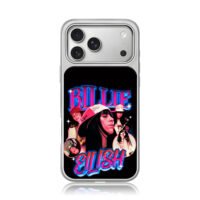 Billie Eilish neon pic collage iPhone 17 Pro Max Electroplated Silver Case1