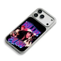 Billie Eilish neon pic collage iPhone 17 Pro Max Electroplated Silver Case2