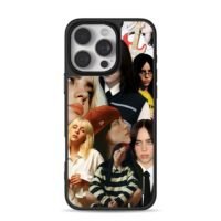 Billie Eilish photo collage iPhone 16 Pro Max Black Case