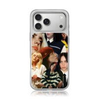 Billie Eilish photo collage iPhone 17 Pro Max Electroplated Silver Case1