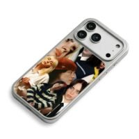 Billie Eilish photo collage iPhone 17 Pro Max Electroplated Silver Case2