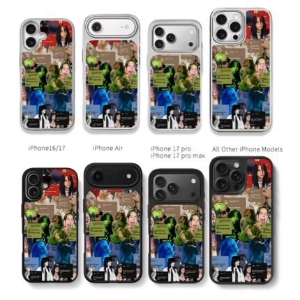 Billie Eilish photo lyric art Chris Brown Phone Case Black Electroplated Silver For Iphone 11 To 17