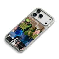 Billie Eilish photo lyric art iPhone 17 Pro Max Electroplated Silver Case2