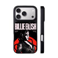 Billie Eilish red black poster iPhone 17 Pro Max Black Case