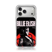 Billie Eilish red black poster iPhone 17 Pro Max Electroplated Silver Case1