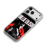 Billie Eilish red black poster iPhone 17 Pro Max Electroplated Silver Case2