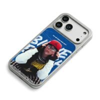 Billie Eilish red Jordan cap iPhone 17 Pro Max Electroplated Silver Case2