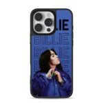 Billie Eilish repeat text blue iPhone 16 Pro Max Black Case
