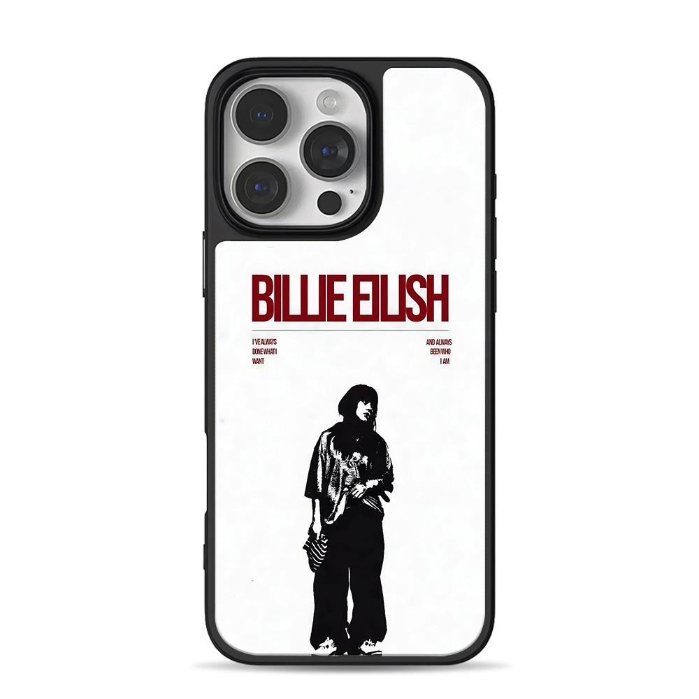 Billie Eilish silhouette art iPhone 16 Pro Max Black Case Billie Eilish silhouette art iPhone 16 Pro Max Black Case