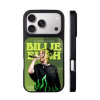 Billie Eilish sing on green iPhone 17 Pro Max Black Case