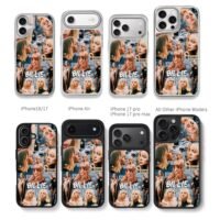 Billie Eilish sparkly collage Chris Brown Phone Case Black Electroplated Silver For Iphone 11 To 17