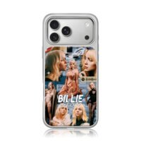 Billie Eilish sparkly collage iPhone 17 Pro Max Electroplated Silver Case1
