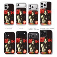 Billie Eilish Supreme halftone Chris Brown Phone Case Black Electroplated Silver For Iphone 11 To 17