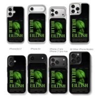 BillieEilishgreenHTEverprint Chris Brown Phone Case Black Electroplated Silver For Iphone 11 To 17