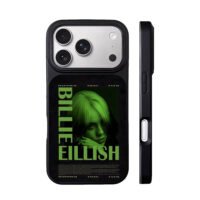 BillieEilishgreenHTEverprint iPhone 17 Pro Max Black Case