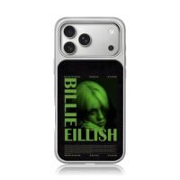 BillieEilishgreenHTEverprint iPhone 17 Pro Max Electroplated Silver Case1