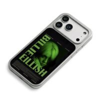 BillieEilishgreenHTEverprint iPhone 17 Pro Max Electroplated Silver Case2