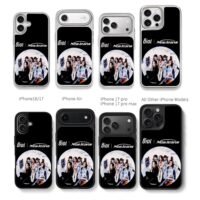Biol NewJeans 5 girls pic Chris Brown Phone Case Black Electroplated Silver For Iphone 11 To 17