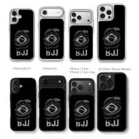 BJJ coiled snake Brazil flag Chris Brown Phone Case Black Electroplated Silver For Iphone 11 To 17