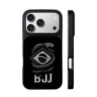 BJJ coiled snake Brazil flag iPhone 17 Pro Max Black Case
