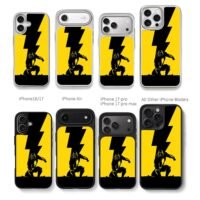 Black Adam lightning yellow Chris Brown Phone Case Black Electroplated Silver For Iphone 11 To 17