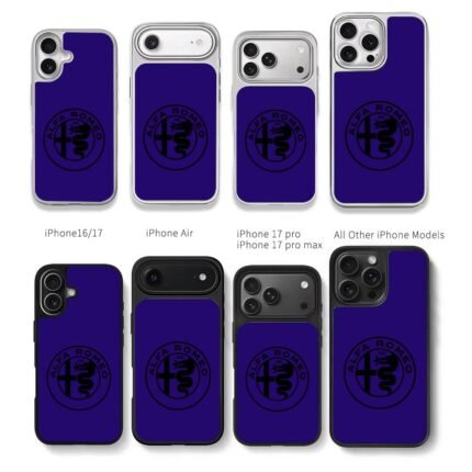 Black Alfa Romeo badge on dark blue background Chris Brown Phone Case Black Electroplated Silver For Iphone 11 To 17