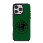 Black Alfa Romeo logo on green iPhone 16 Pro Max Black Case