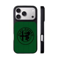 Black Alfa Romeo logo on green iPhone 17 Pro Max Black Case