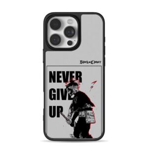Black Clover Asta Never GiveUp iPhone 16 Pro Max Black Case