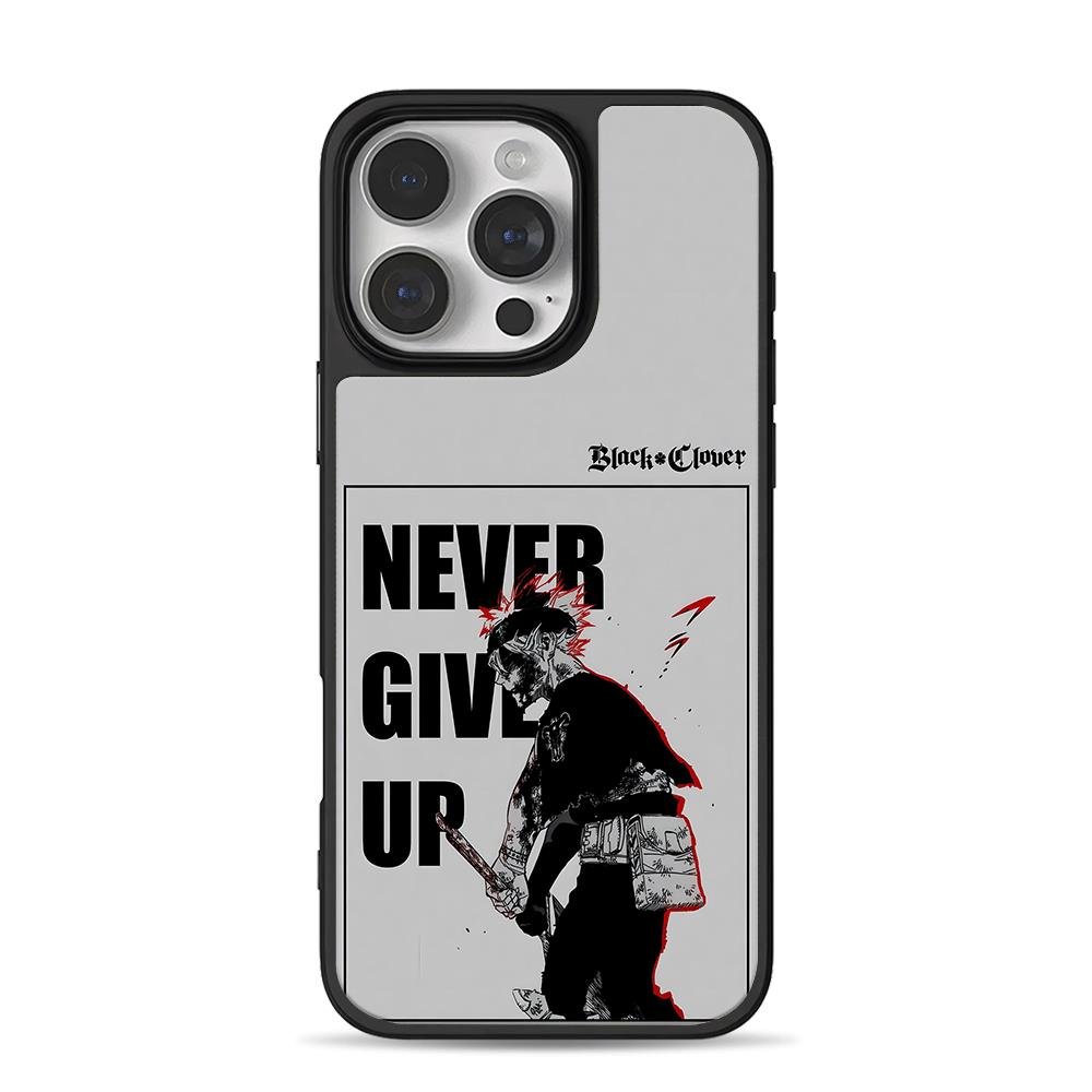 Black Clover Asta Never GiveUp iPhone 16 Pro Max Black Case Black Clover Asta Never GiveUp iPhone 16 Pro Max Black Case