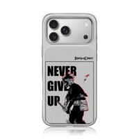 Black Clover Asta Never GiveUp iPhone 17 Pro Max Electroplated Silver Case1