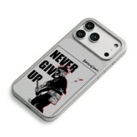 Black Clover Asta Never GiveUp iPhone 17 Pro Max Electroplated Silver Case2