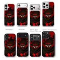 Black Clover Asta red demon art Chris Brown Phone Case Black Electroplated Silver For Iphone 11 To 17