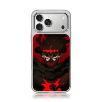 Black Clover Asta red demon art iPhone 17 Pro Max Electroplated Silver Case1