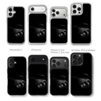 Black GTR sports car rear logo Chris Brown Phone Case Black Electroplated Silver For Iphone 11 To 17